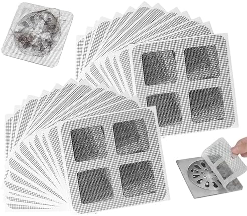 60PCS Hair Catcher Drain Sticker for Bathroom Kitchen