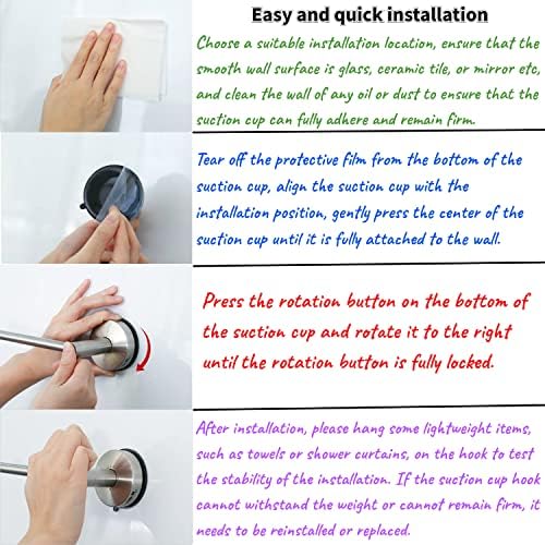 DGYB 17 Inch Suction Cup Towel Bar Brushed Nickel Wall Mount