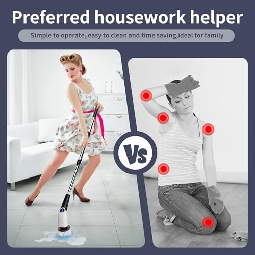 YKYI Electric Spin Scrubber with 8 Brush Heads and 3 Speeds