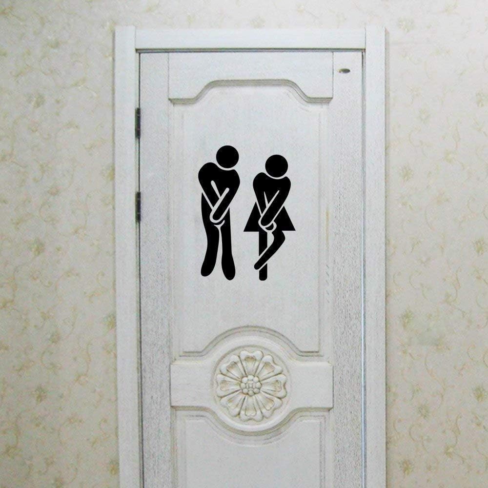 DIY Removable Bathroom WC Sign for Home Decor