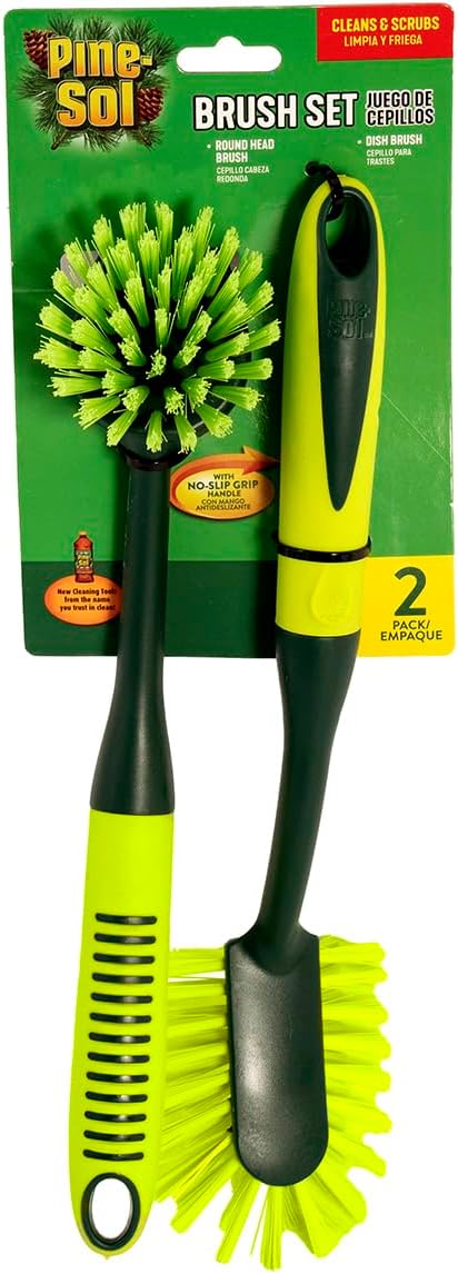 Pine-Sol Scrub Brush Set - 2 Piece Heavy Duty