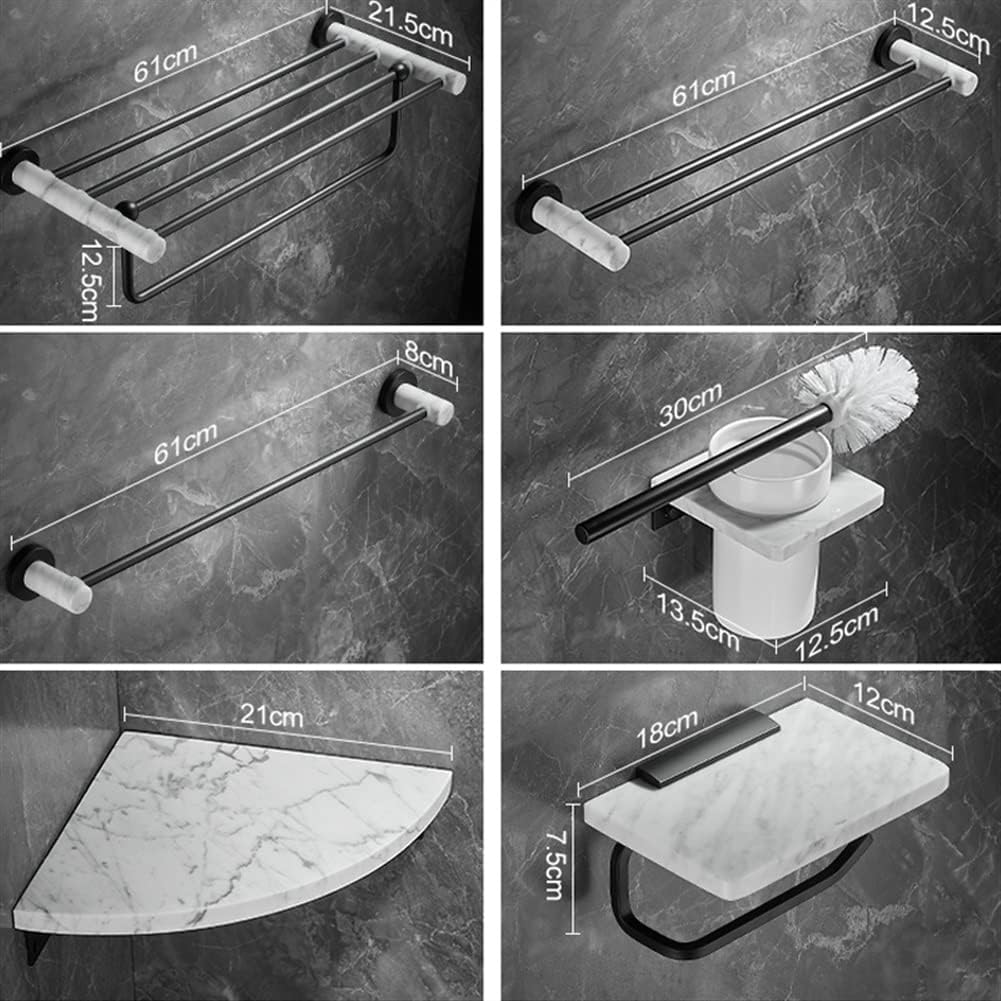Luxury Natural Marble Towel Rack Set