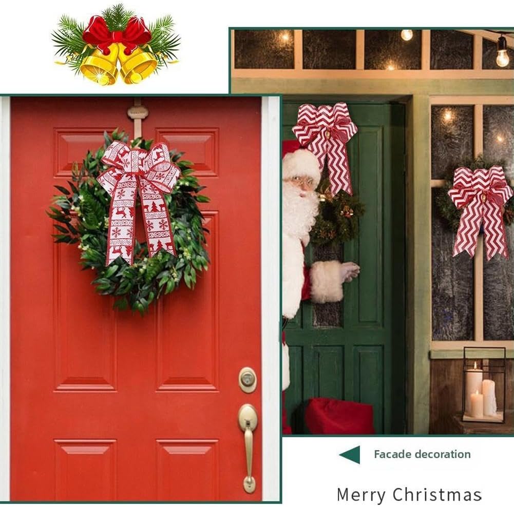 DIY Christmas Bows for Tree Wreath and Gift Wrapping