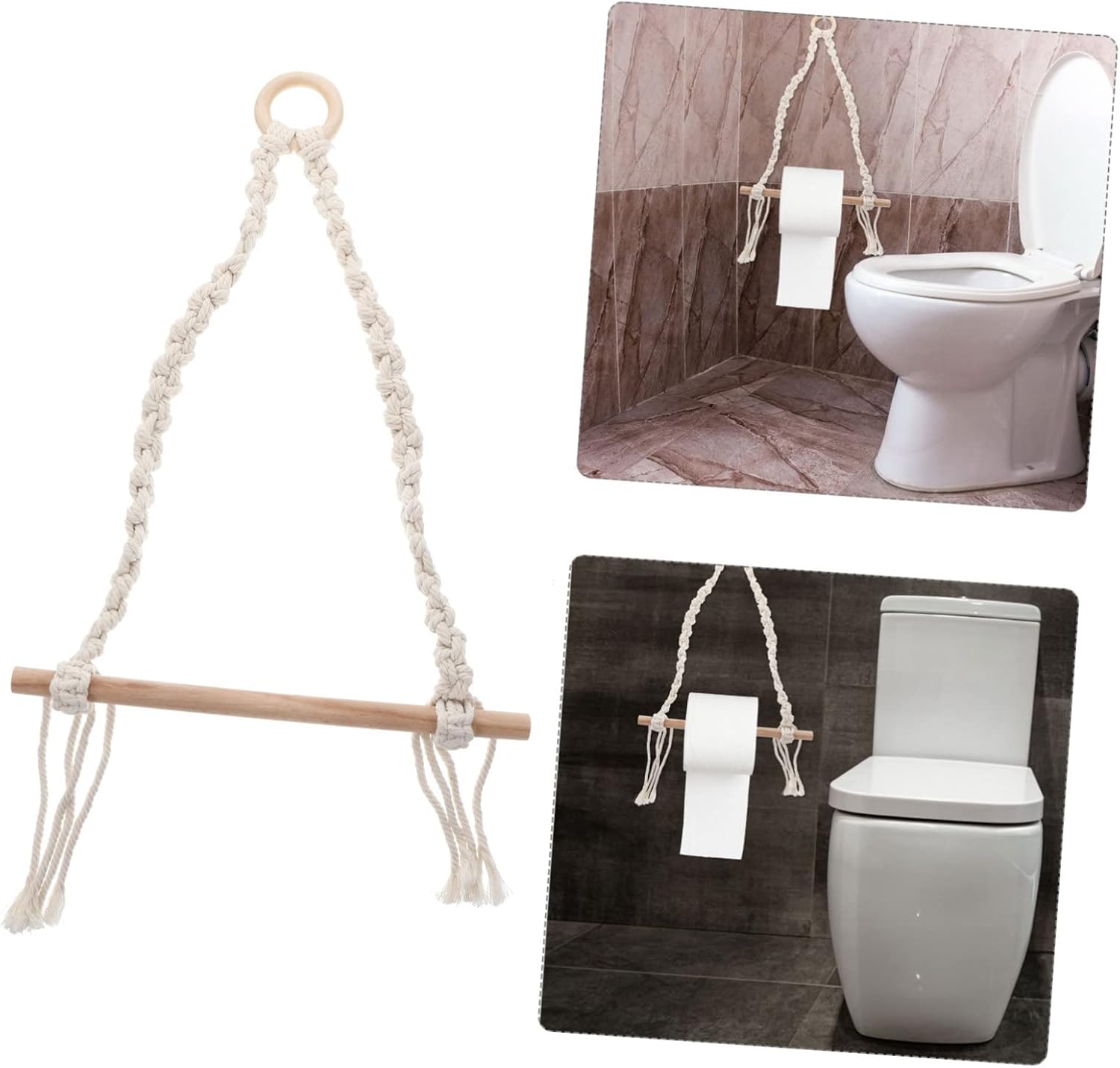 Angoily 1pc Wall Mounted Tissue Holder Nordic Style