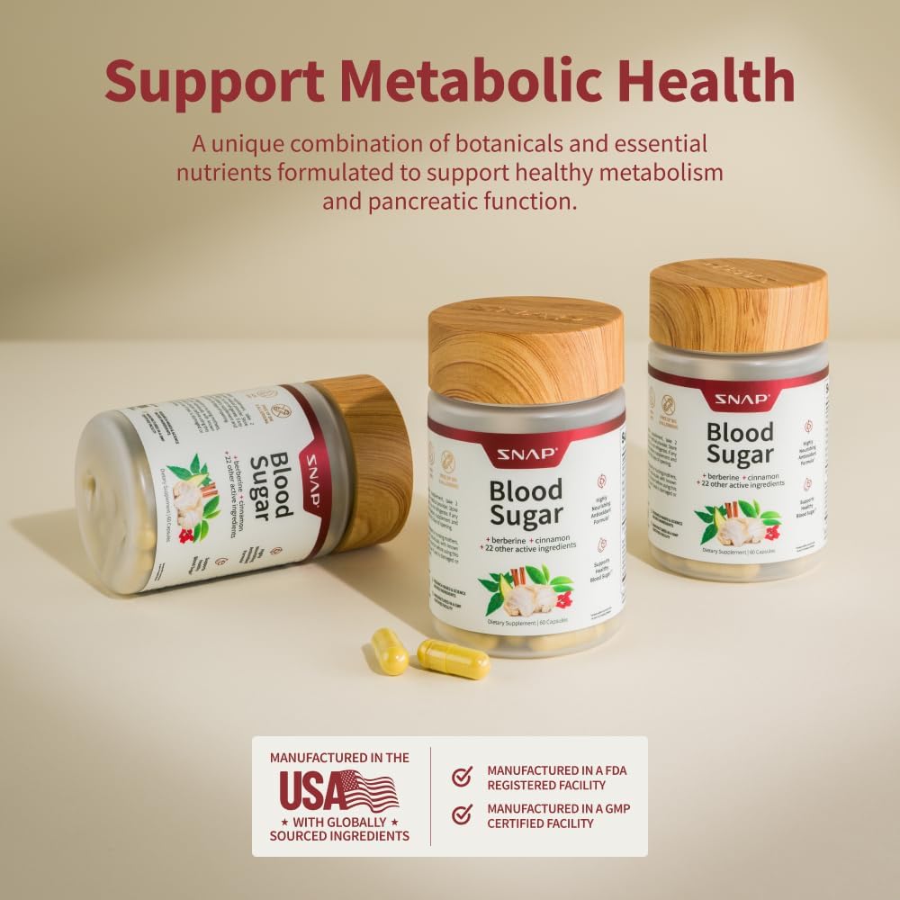 Snap Supplements Blood Sugar Blend 60 Capsules 2 Pack 1