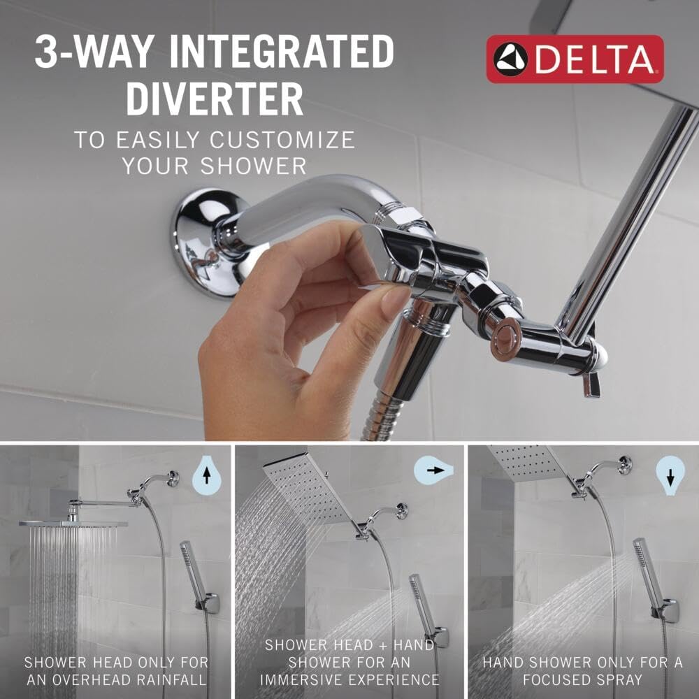 Delta 10-Inch Raincan Hand Held Shower Combo - Chrome