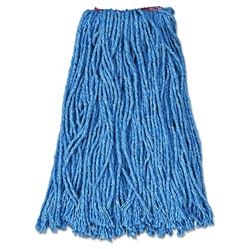 Rubbermaid Commercial F51612BLUCT Mop Head Replacement 16oz 1 Band Blue Case of 12