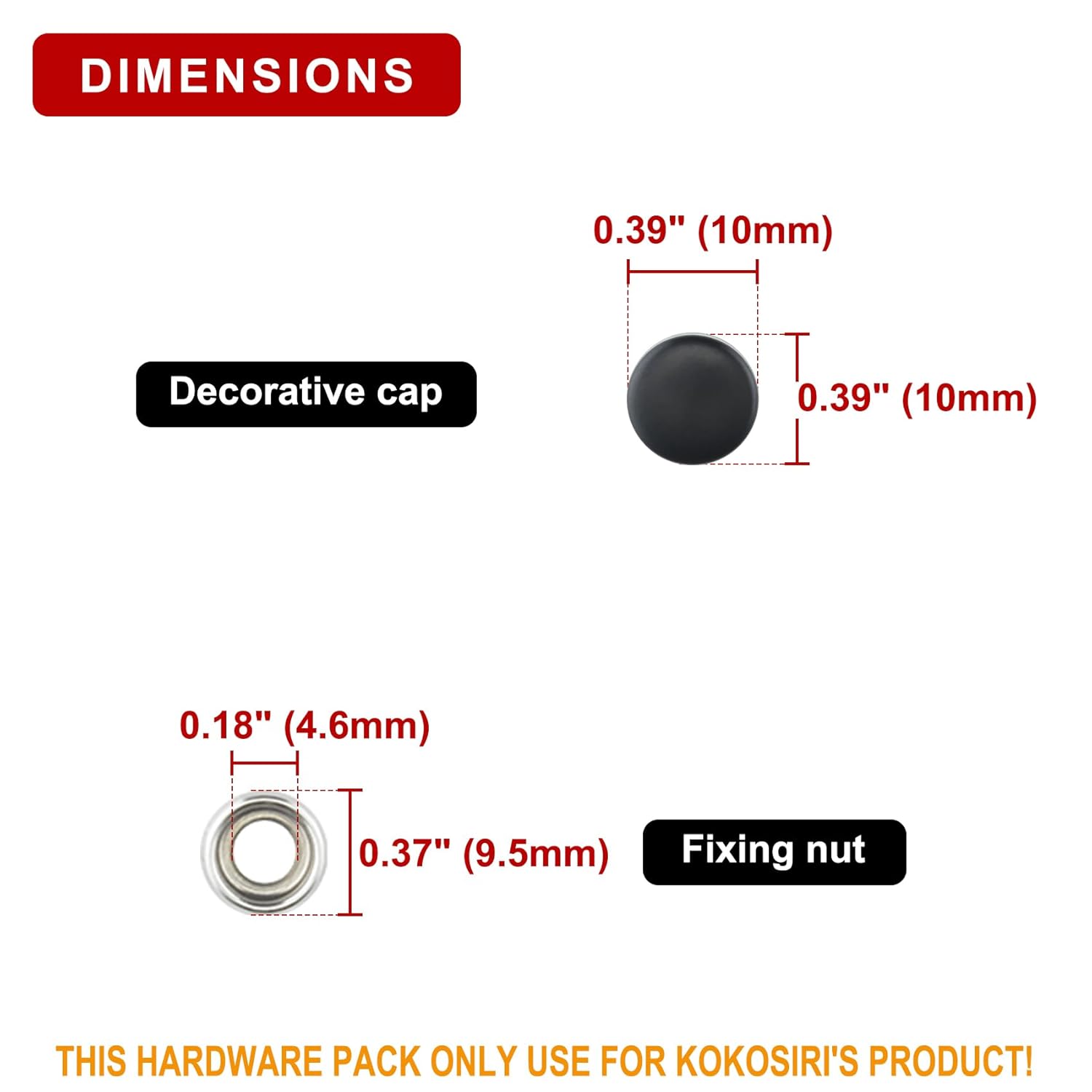 KOKOSIRI Bathroom Hardware Screw Kit Pack ACC-002