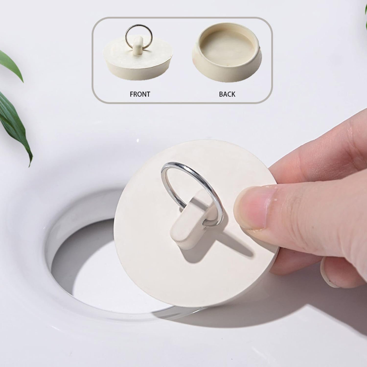 Parts Express 3 PCS Rubber Drain Stopper for Bath Sink and Bathtub