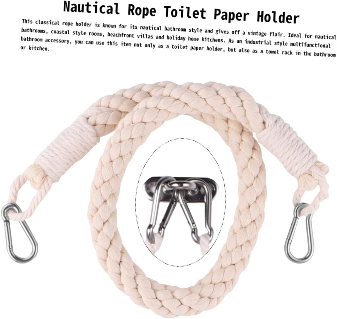 Nautical Rope Toilet Paper Holder Wall Mount