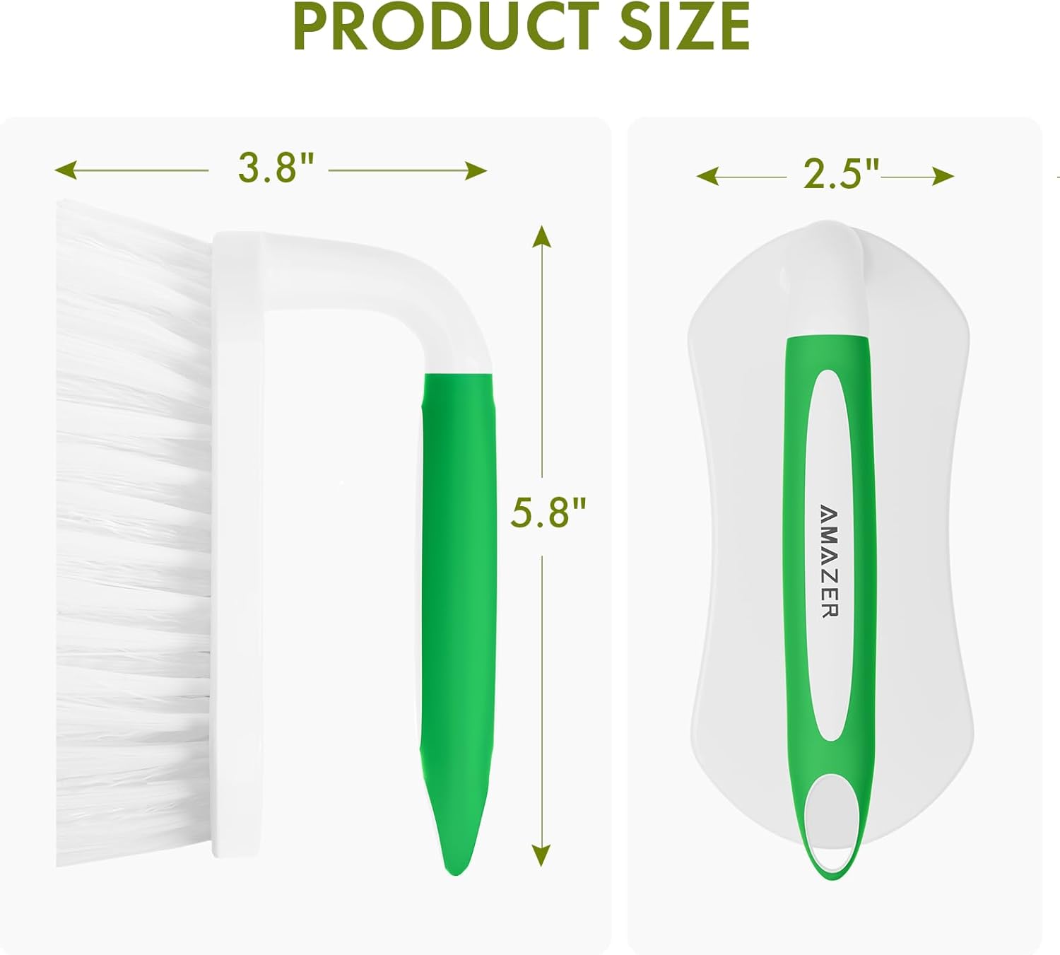 Amazer Scrub Brush for Tub Sink Carpet Floor - Pack of 2