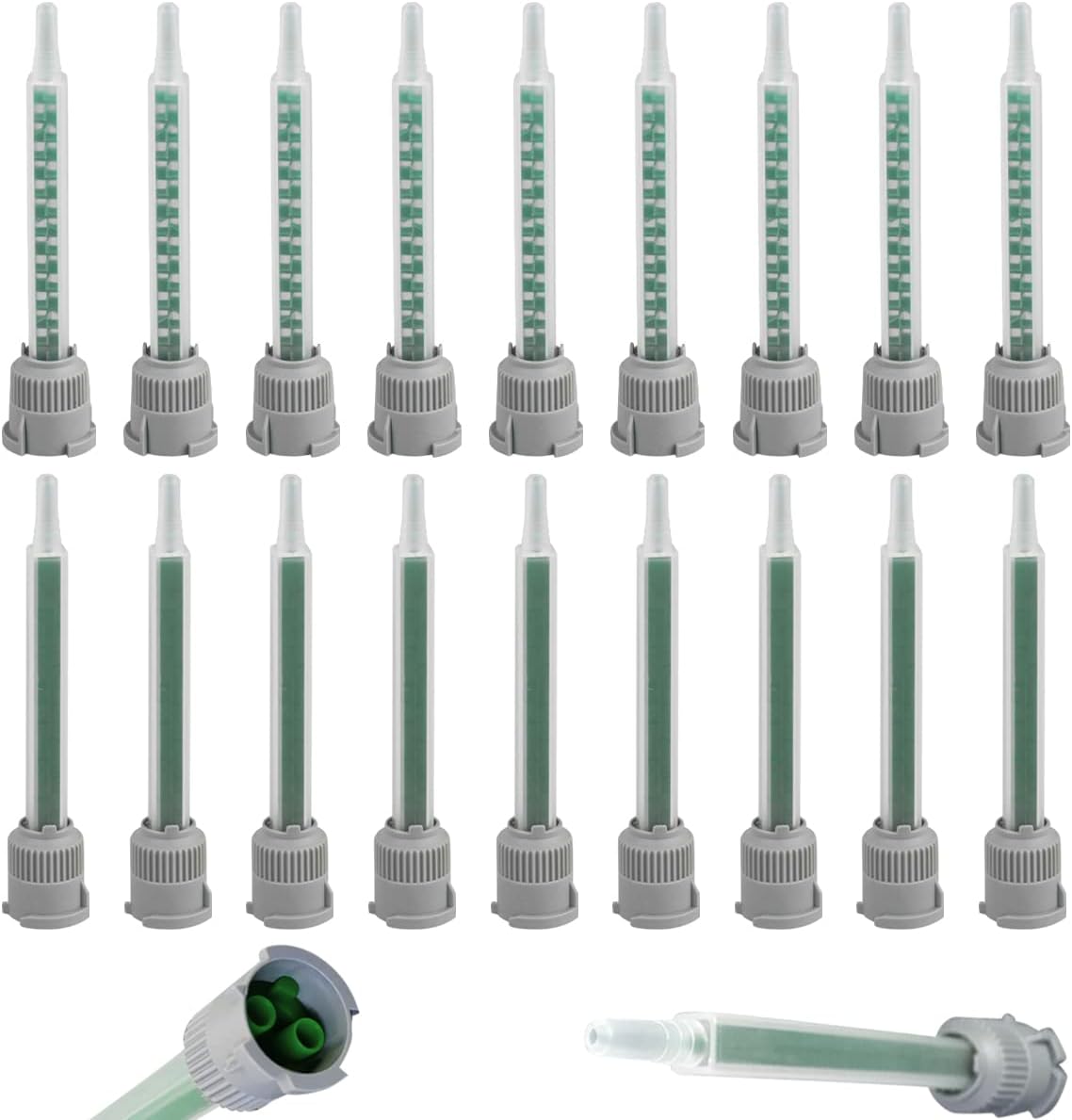 20 Pieces Epoxy Adhesive Mixing Nozzle Tips for 50ml Cartridges