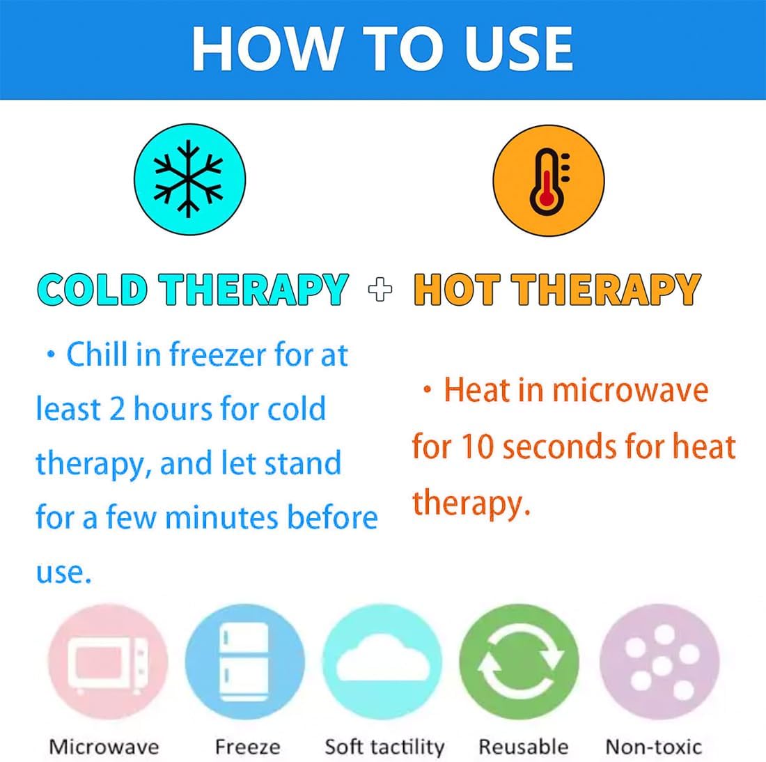 Reusable Gel Ice Pack for Head Cooling and Body Pain Relief