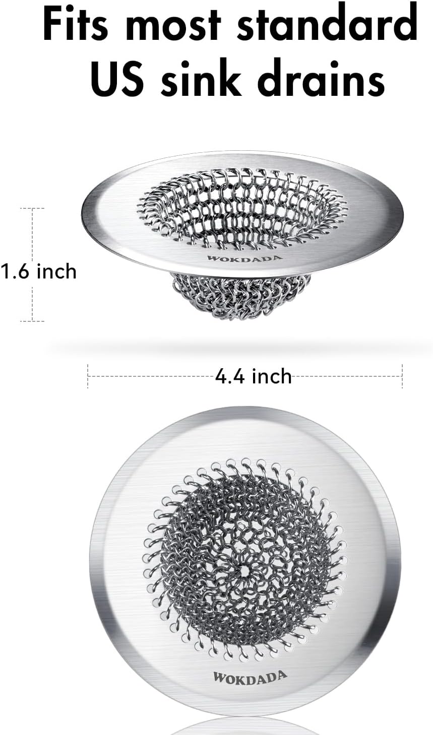 Wokdada Reversible Sink Strainer with 304 Stainless Steel