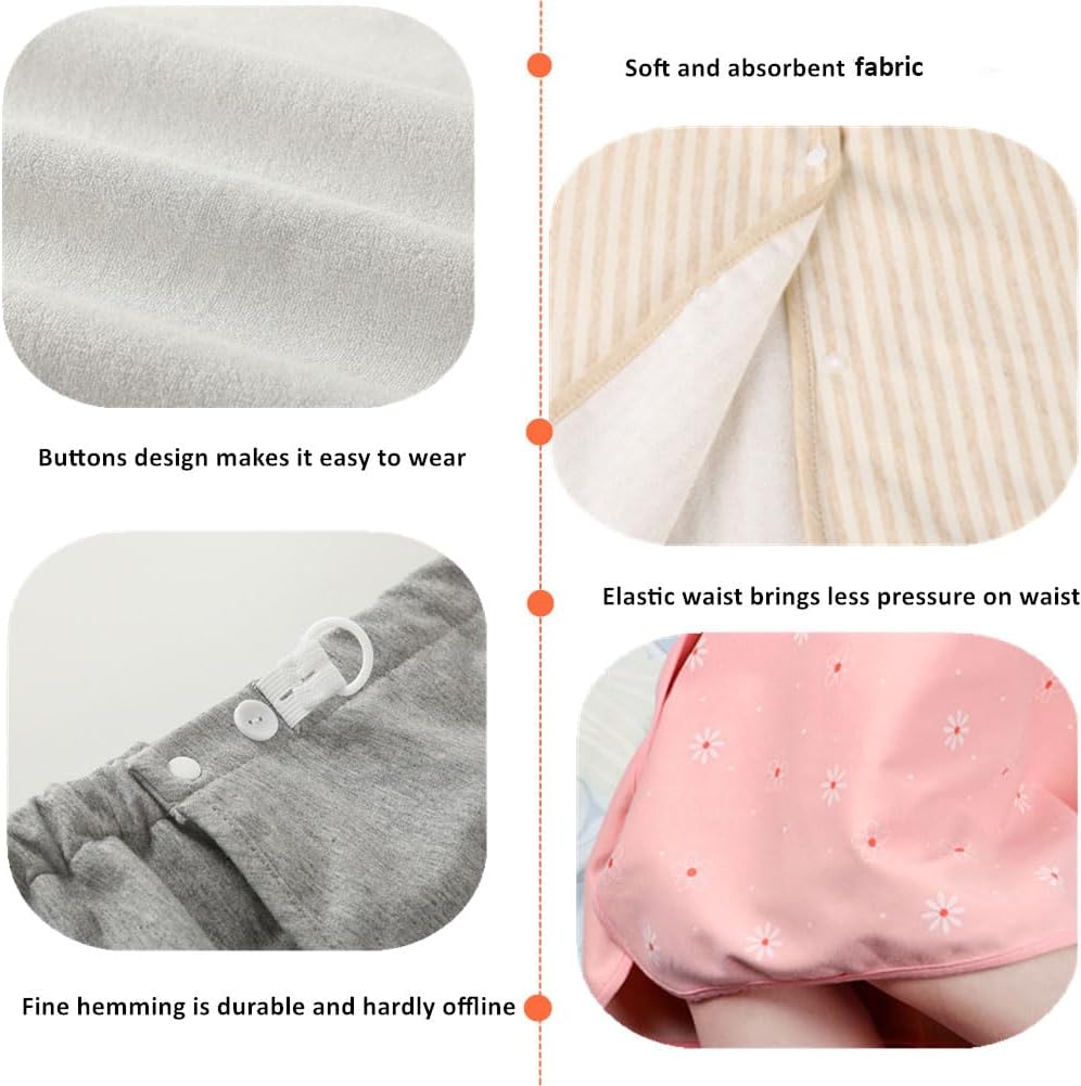 WEEOATAR Full Open Adult Diaper Skirt with Snaps