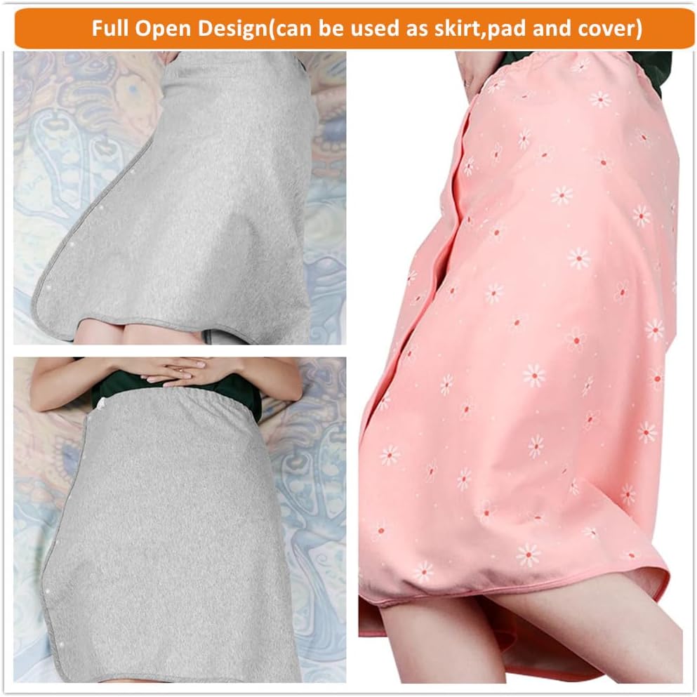 WEEOATAR Full Open Adult Diaper Skirt with Snaps