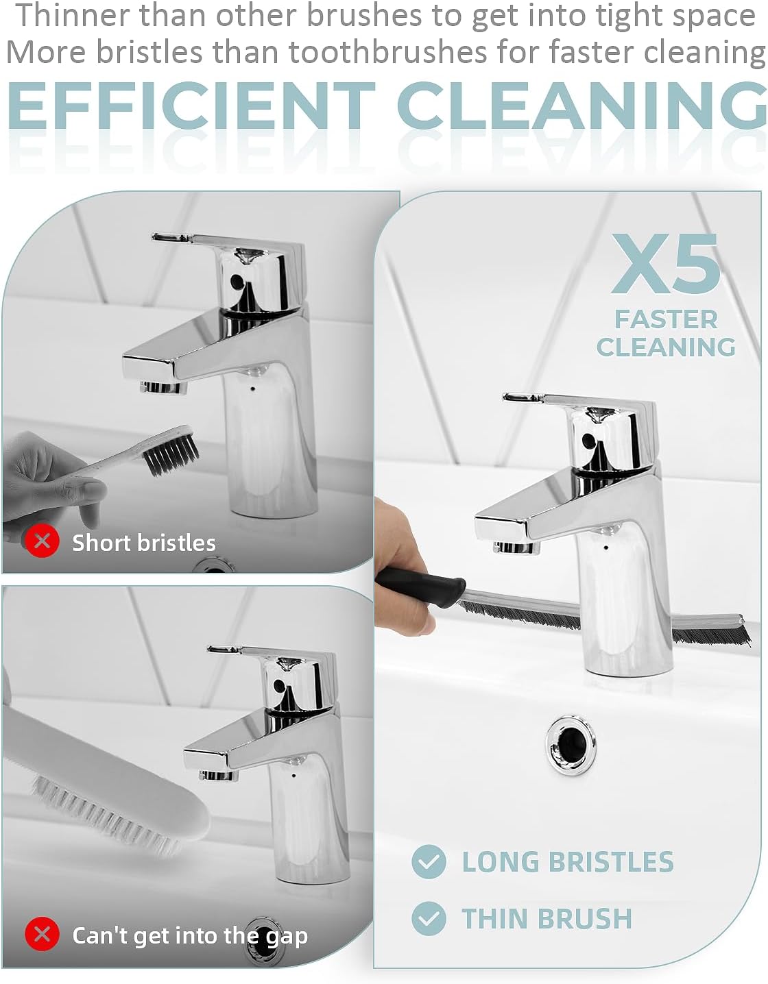 SXhyf Hard Bristle Crevice Cleaning Brush