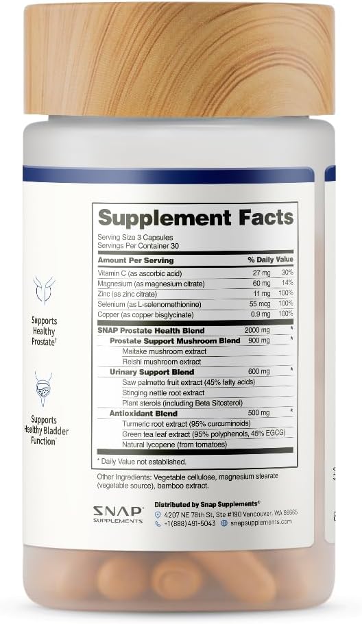 Snap Supplements Prostate Health Support 90 Capsules 1