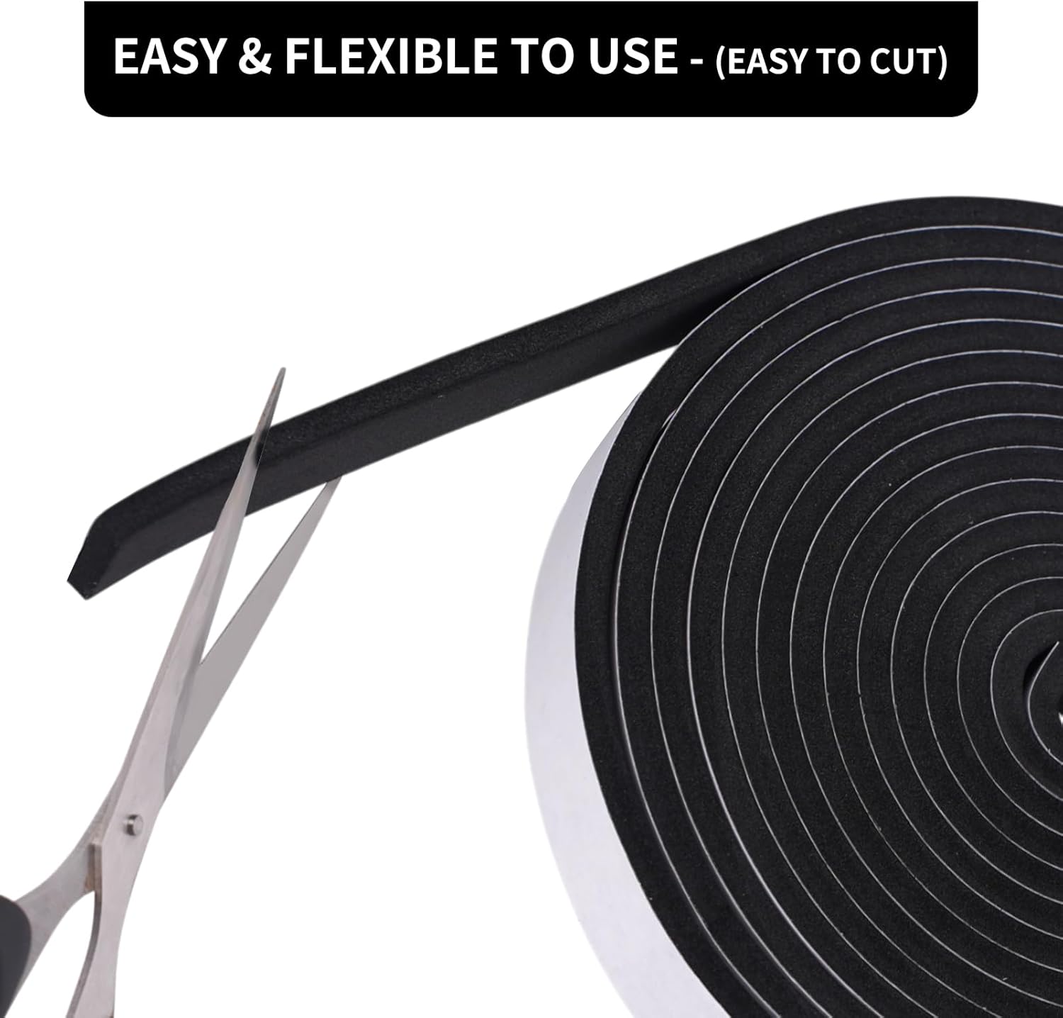 DDTCKHR Weather Stripping Door Seal 5 Rolls Black