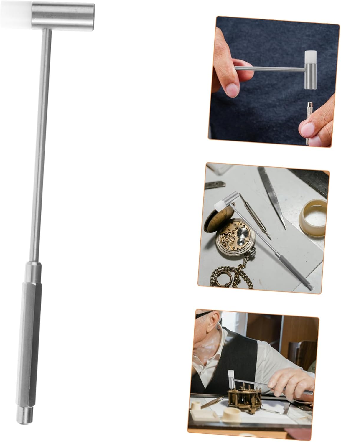 OSALADI Stainless Steel Watch Repair Mallet Hammer 1