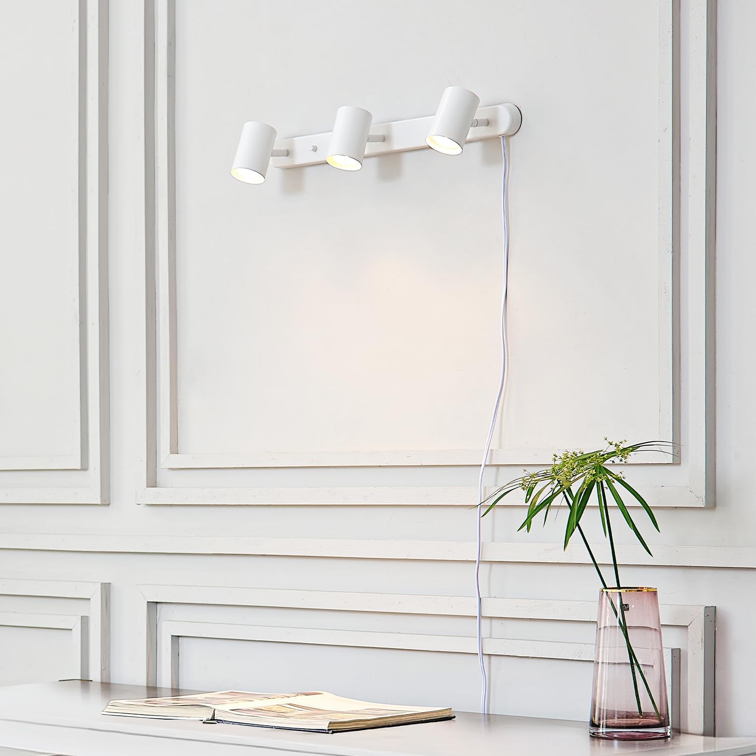 Globe Electric Dale 3-Light Track Lighting with Plug-In Design