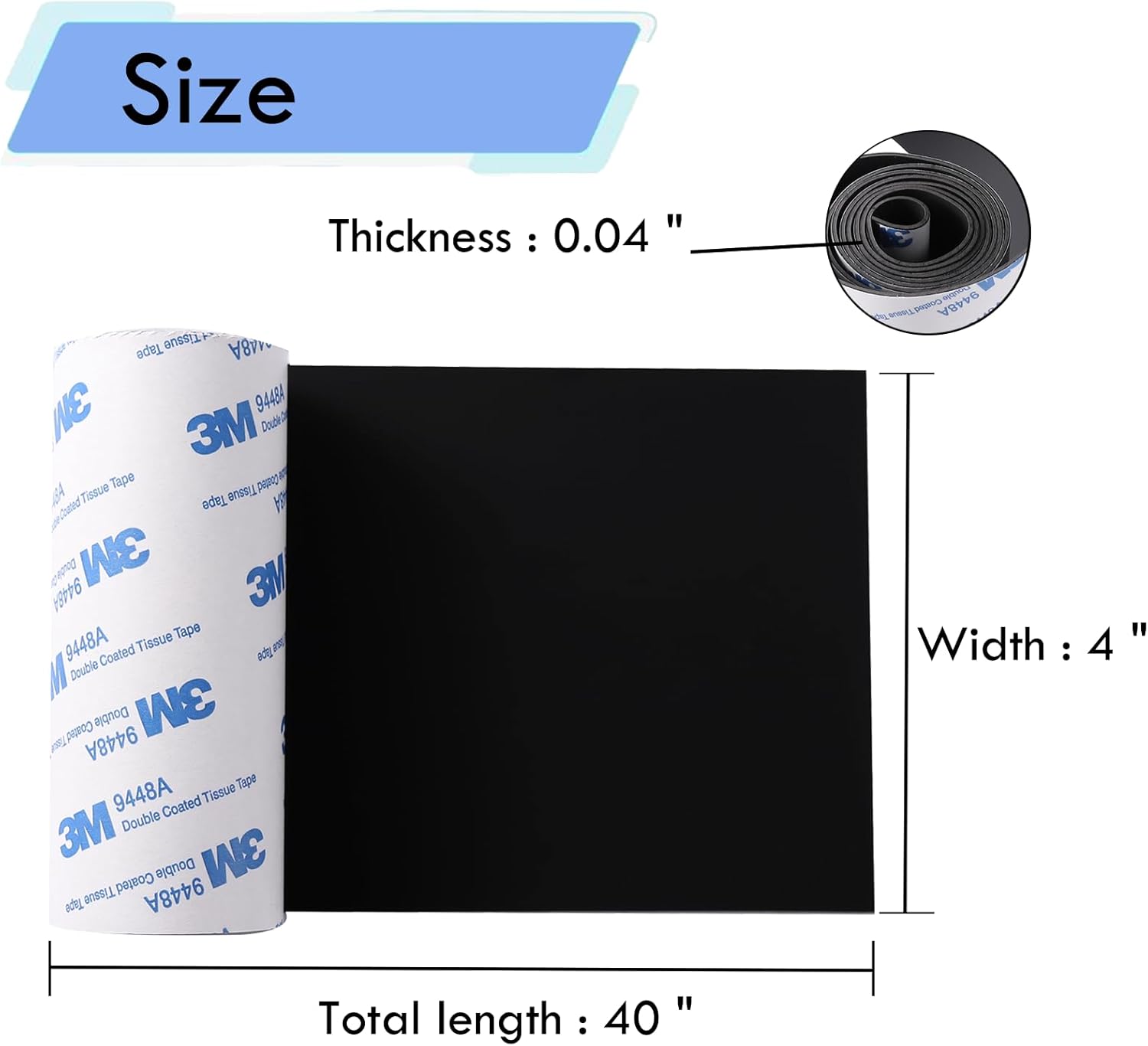 Non Slip Furniture Pads 4x40 inch Anti-Slip Rubber Silicone Pads Roll