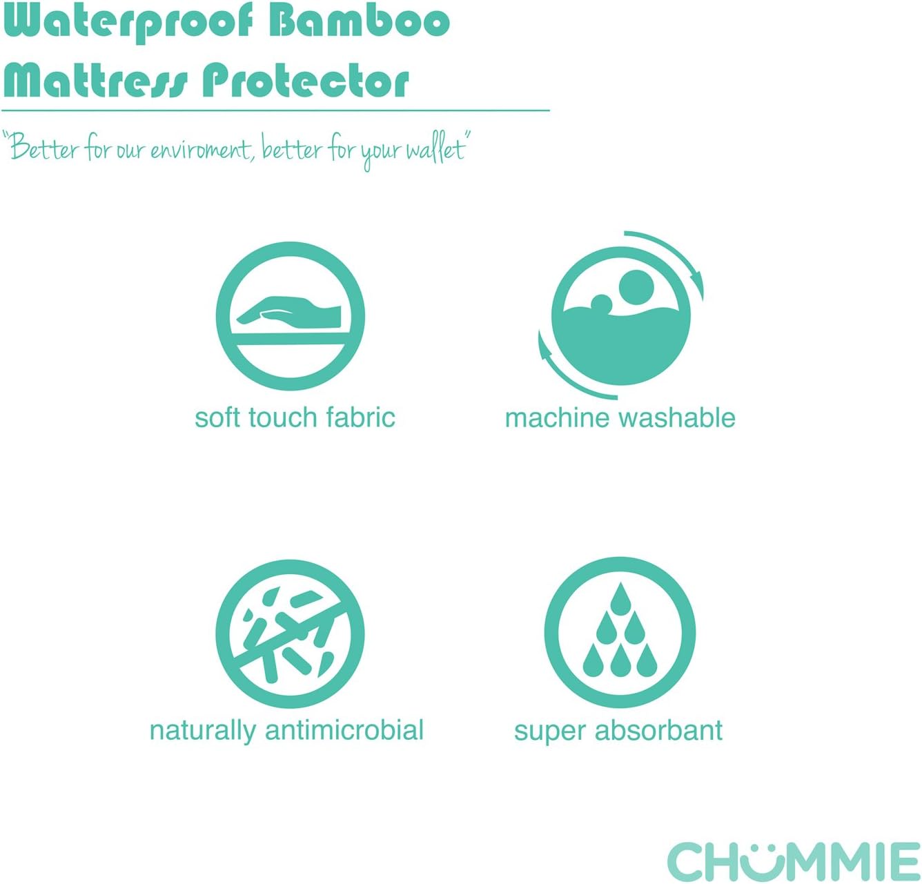 Chummie Luxury Reusable Waterproof Bedding Overlay for Bedwetting Children and Teens