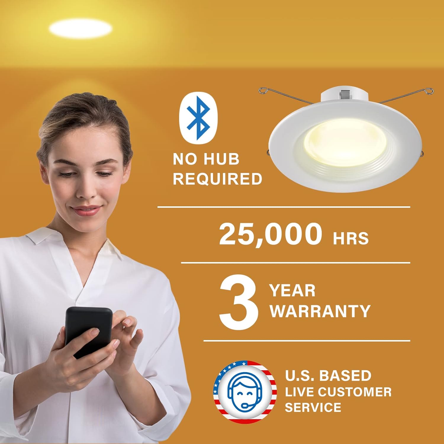 Sengled Smart Recessed Light Auto Pairing with Alexa 1-Pack