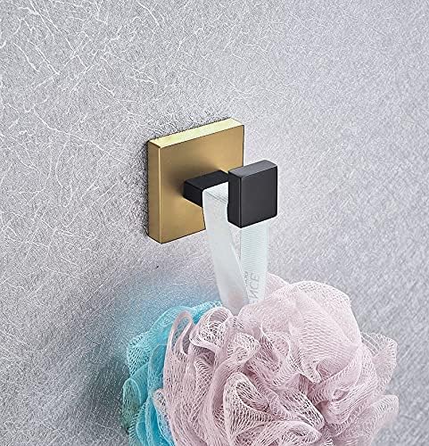 ANNBKA Bathroom Hardware Set Black Robe Hook Towel Rail Bar Rack