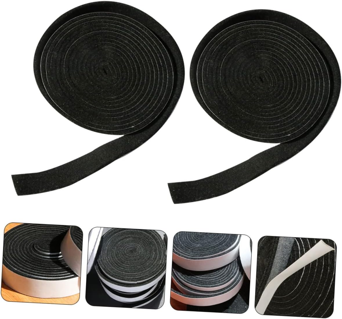 Veemoon 2pcs Self-Adhesive Felt Strips Door Masking