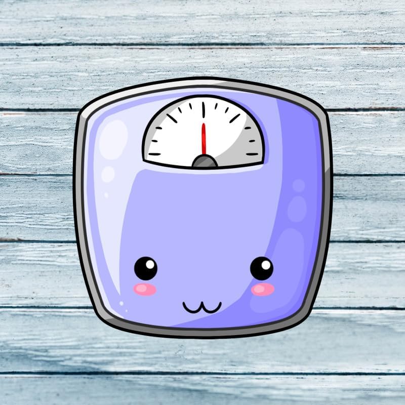 Custom Scales Wall Decals - Kawaii Cute Weight Funny Cartoon Vinyl Stickers