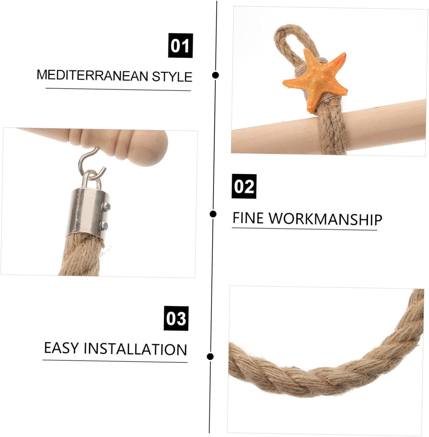 DOITOOL Nautical Themed Toilet Paper Holder Wall Mount