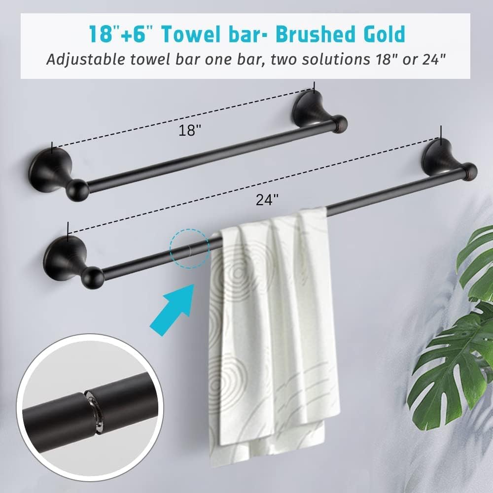 SUNTAI 8-Piece Bathroom Hardware Set Oil Rubbed Bronze