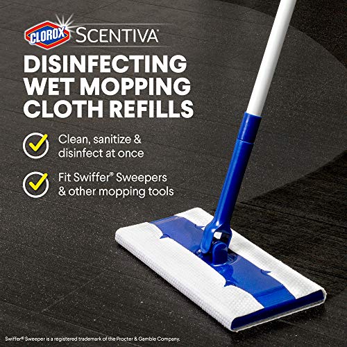 Clorox Scentiva Disinfecting Wet Mopping Pad Refills 12 Count