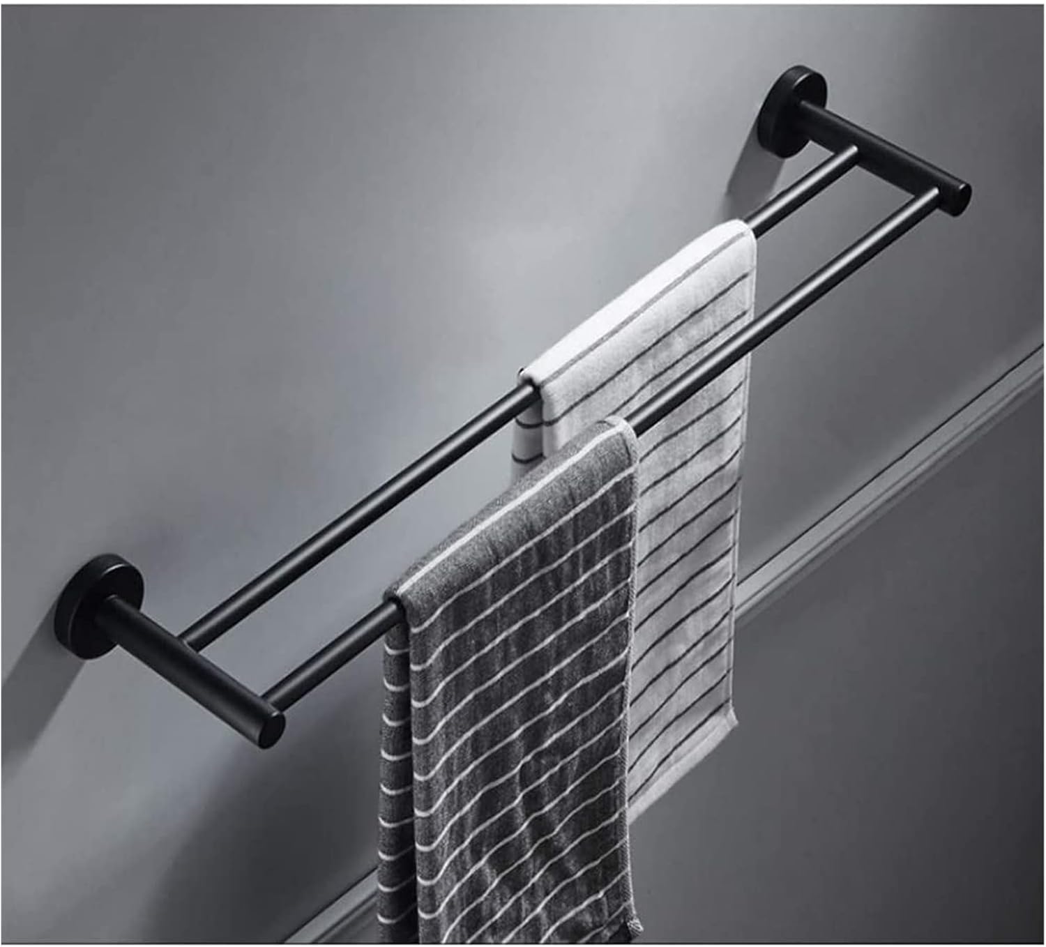 ALDEPO Wall-Mounted Towel Bar with Double Pole
