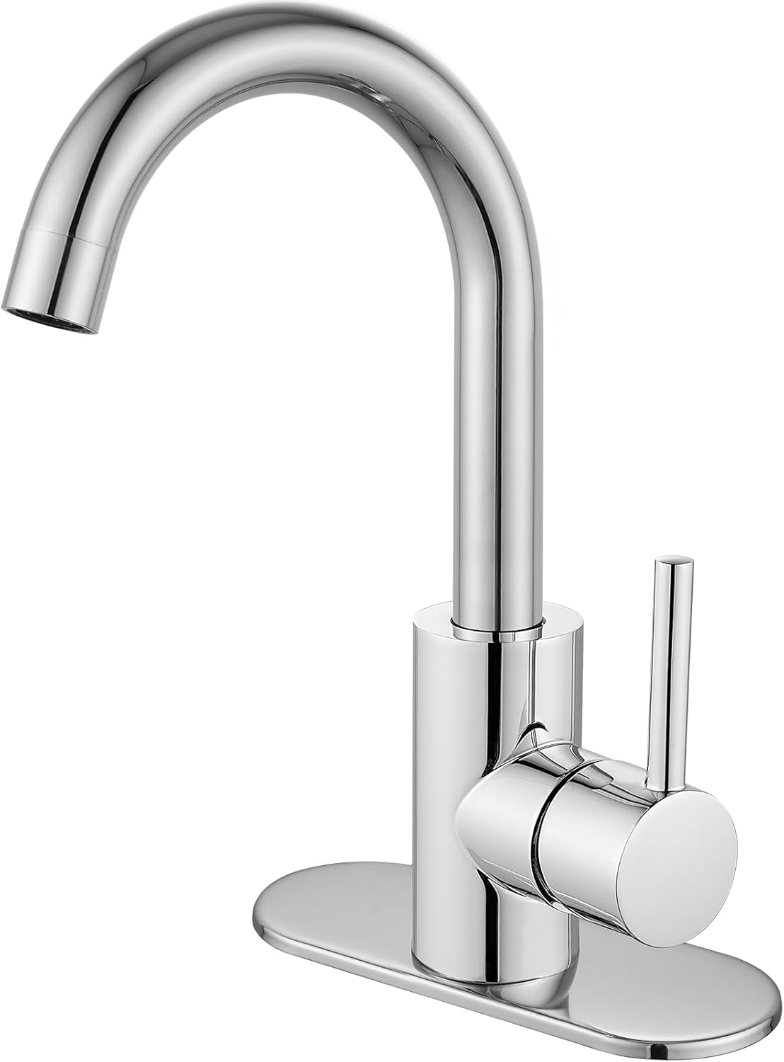Midanya Single Handle Wet Bar Sink Faucet with Swivel Spout and Deck Plate