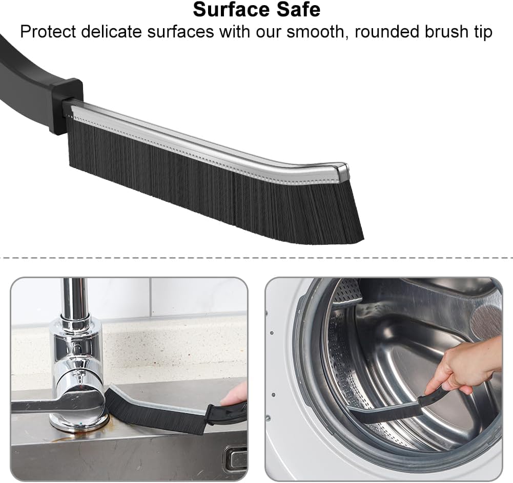 3 Pcs Hard Bristle Crevice Cleaning Brush for Kitchen and Bathroom