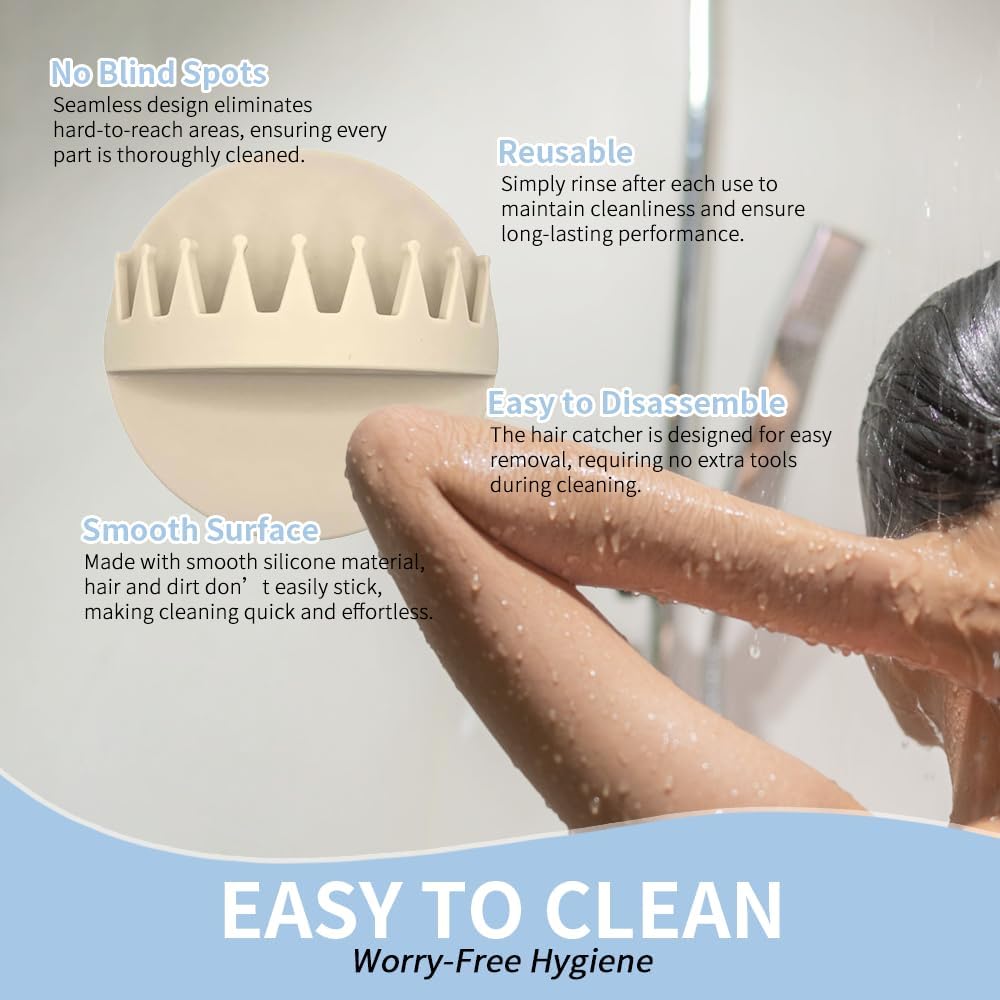 Steorra Wall Mounted Hair Catcher with 17 Suction Cups