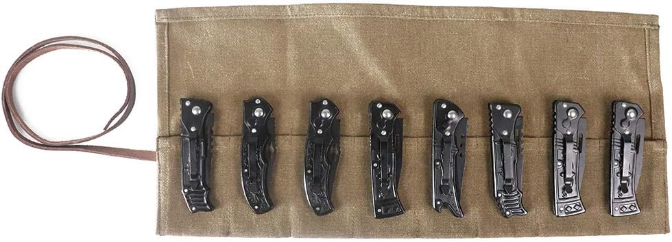 HERSENT Pocket Knife Roll Bag with 8 Slots 1