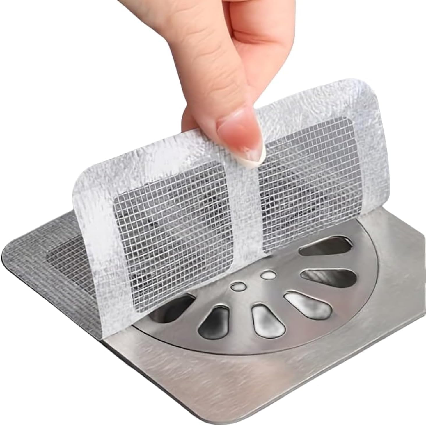 Disposable Shower Drain Cover Hair Catcher 4x4 Mesh Stickers 20 PCS