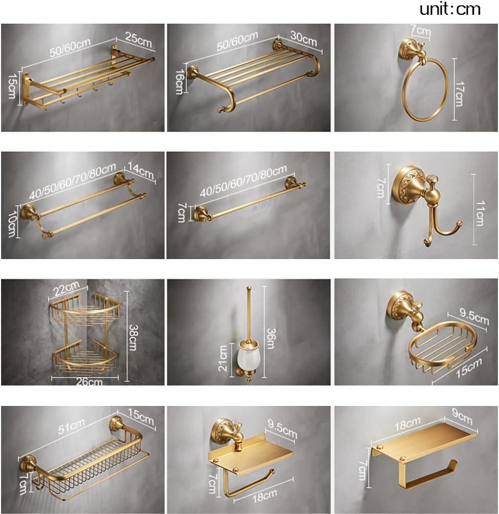Antique Towel Rack Set with Copper Finish