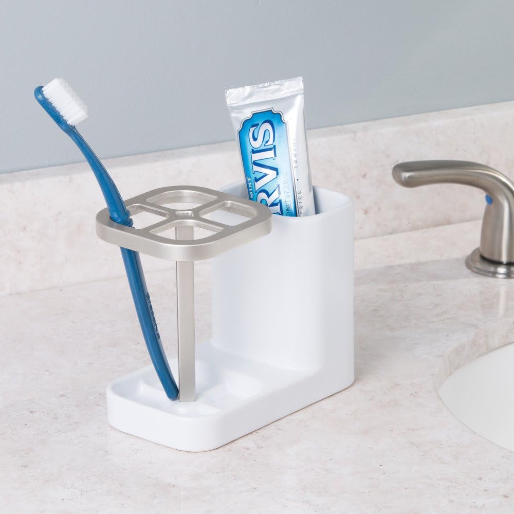 InterDesign Sedona Ceramic Brush and Soap Holder