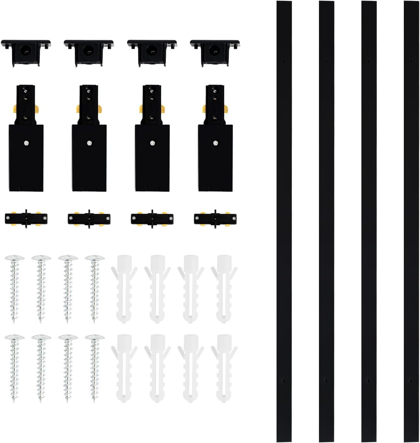 VANoopee 13FT H Track Lighting Rails Kit Black 1