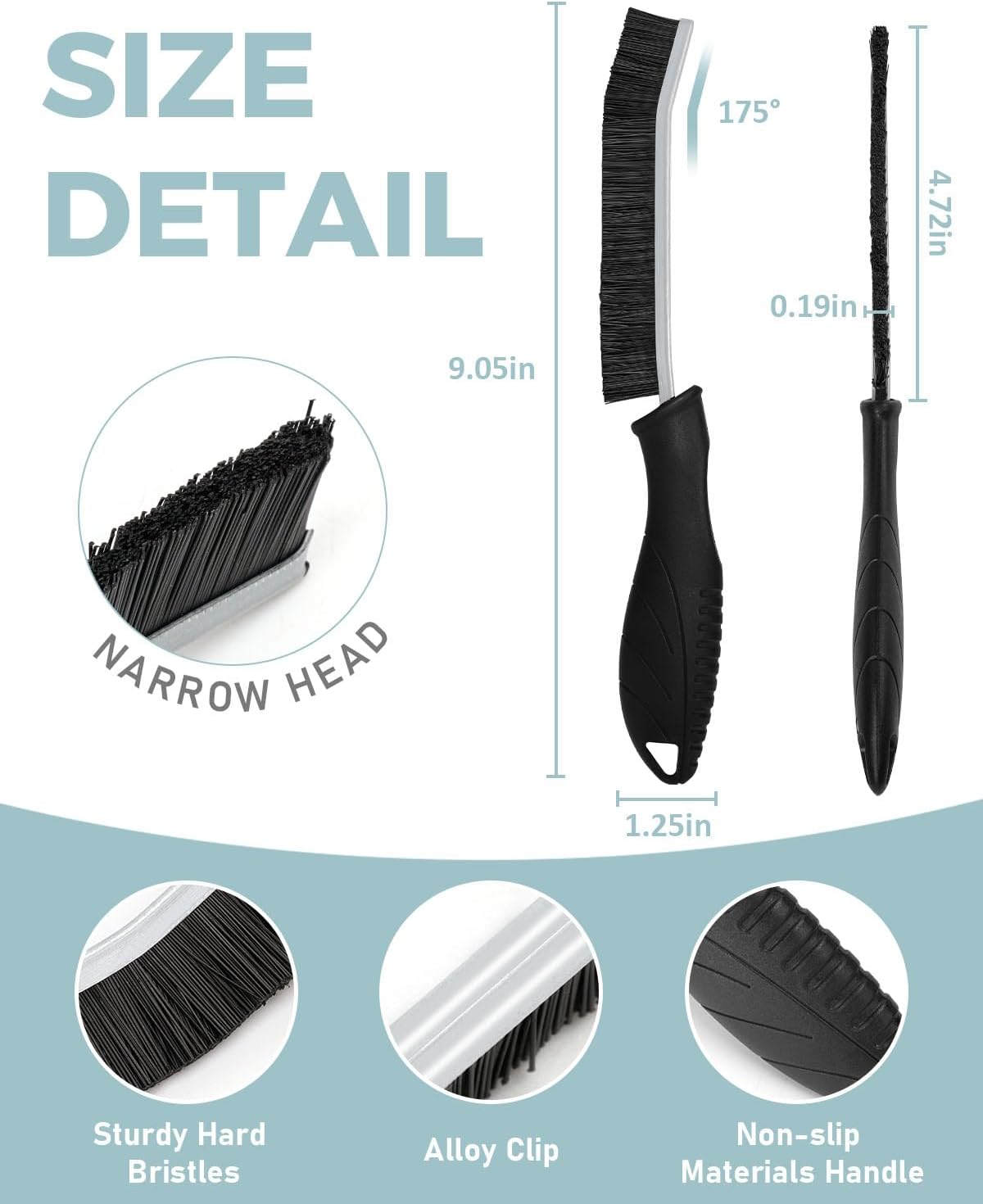 SXhyf Hard Bristle Crevice Cleaning Brush
