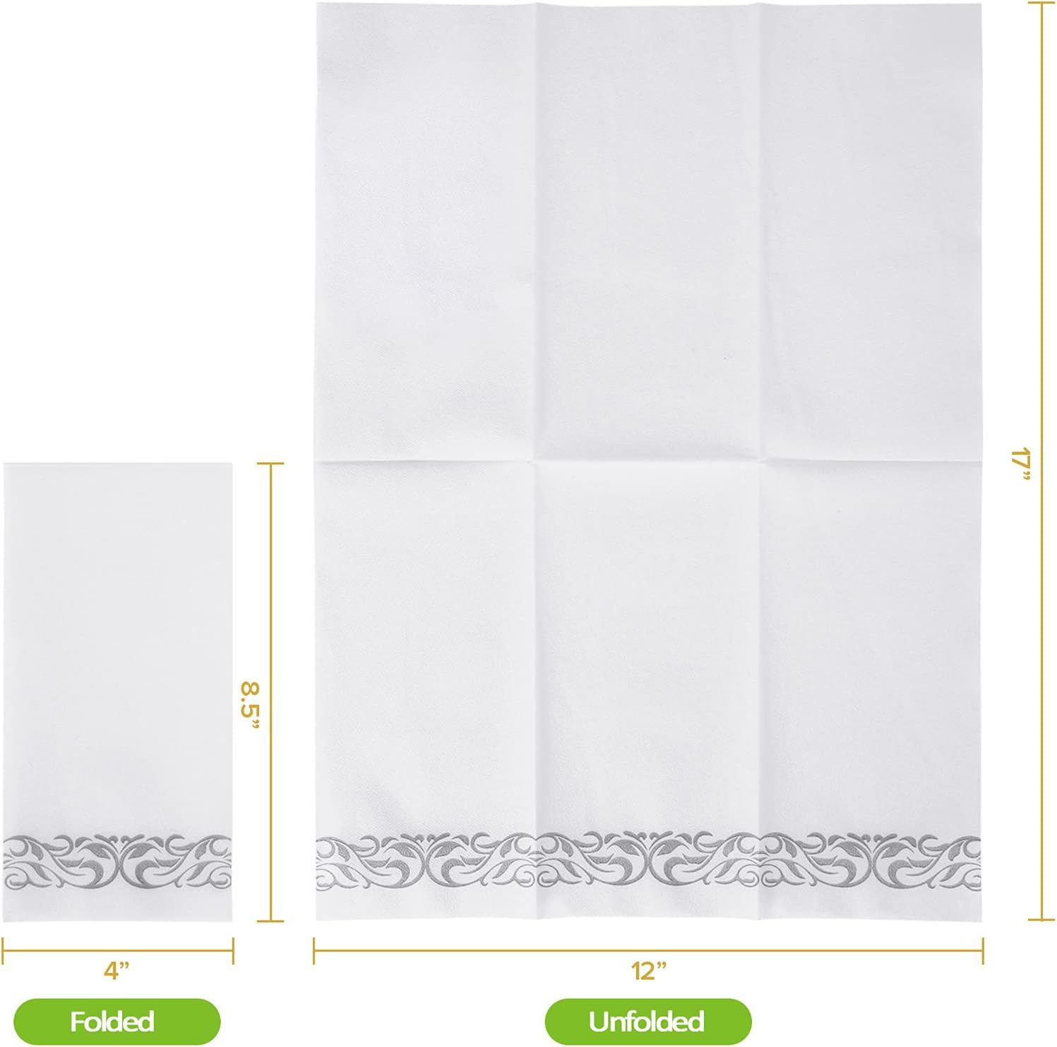 200 Pack Soft Linen Feel Disposable Hand Towels 1