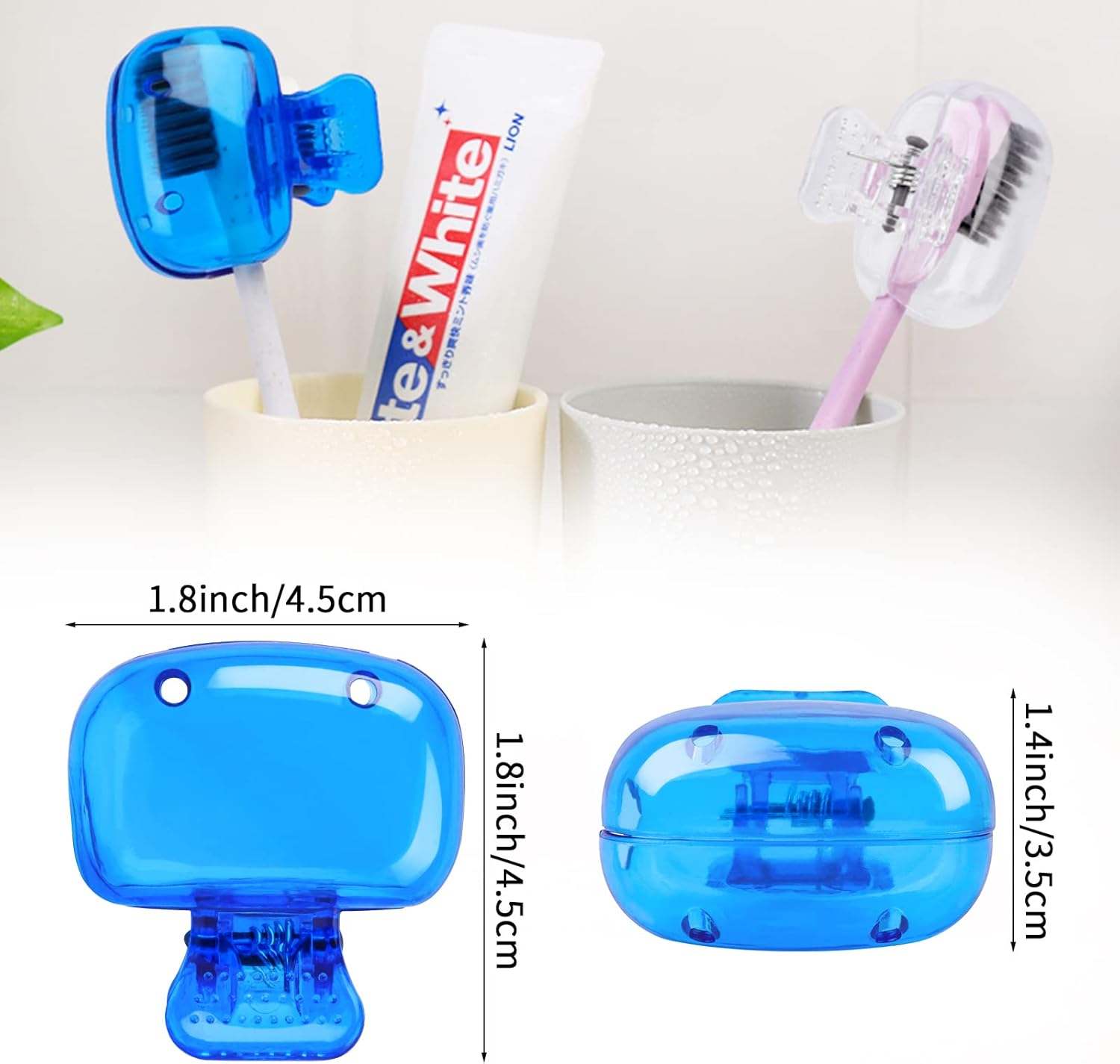 Waenerec 6 Pack Toothbrush Covers Travel Protectors for Kids Adults