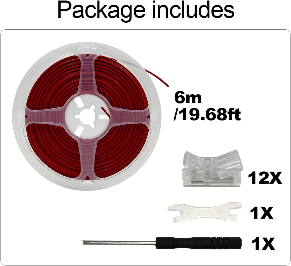 HAMRVL 12-Pack 8mm Cob Led Strip Connectors 2-Pin