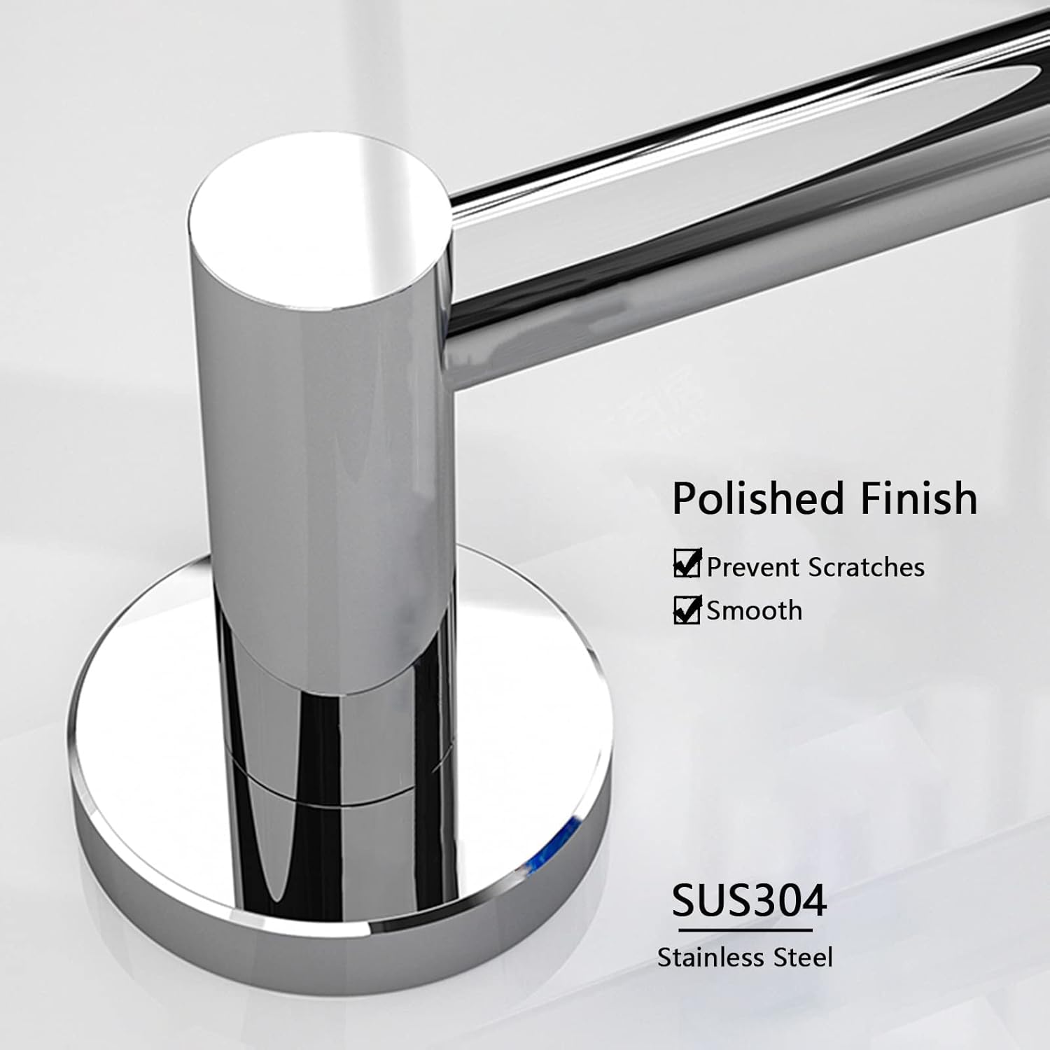 Stainless Steel Towel Bar Rail 30cm Polished Silver Modern Design