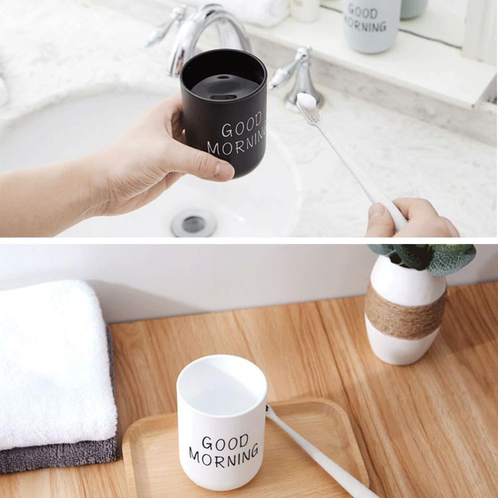 VUULDOO Minimalist Mouthwash Cup 300ml Black White