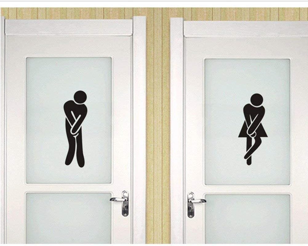 DIY Removable Bathroom WC Sign for Home Decor